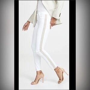 New Veronica Beard Debbie high-rise skinny jeans with a contrast side stripe 24